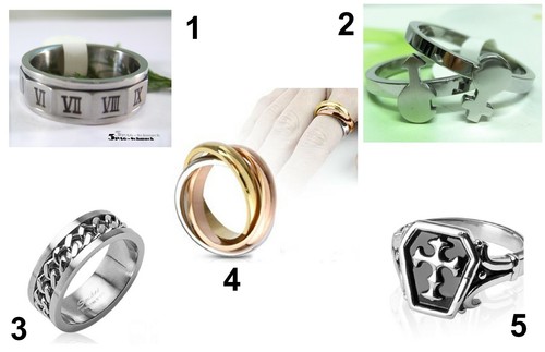 Stück edelstahl ringe mix - 12,