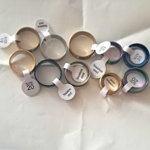 Edelstahl bandring mehrfarbig - bandring,